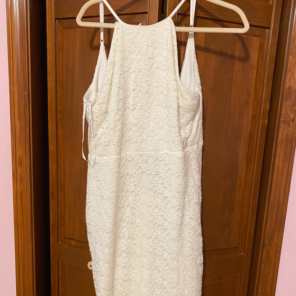 Mid length white dress!